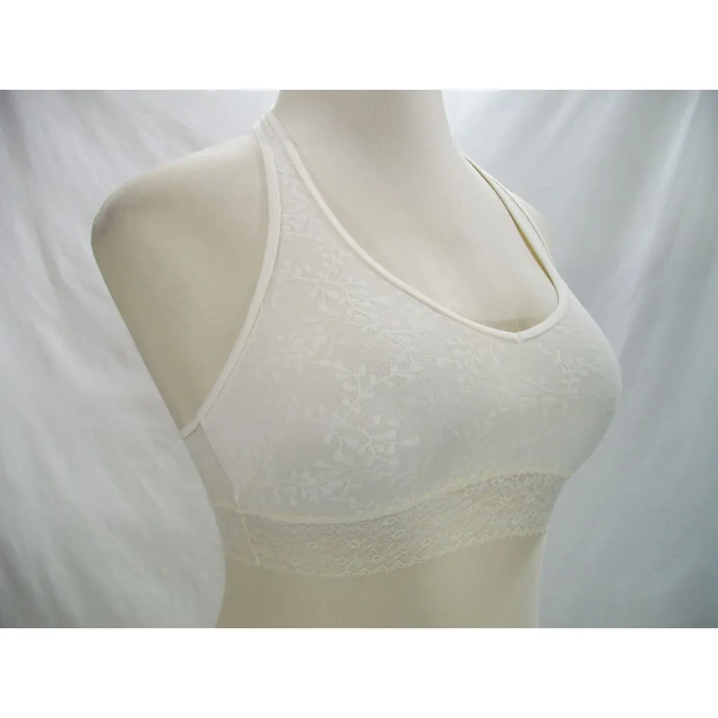 Calvin Klein QF4044 Bare Lace Halter Bralette SMALL Ivory NWT
