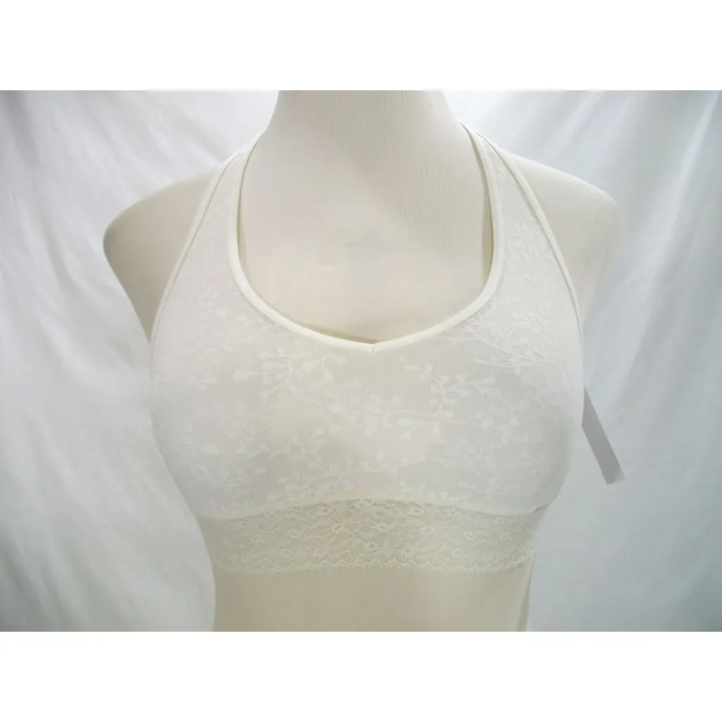 Calvin Klein QF4044 Bare Lace Halter Bralette SMALL Ivory NWT