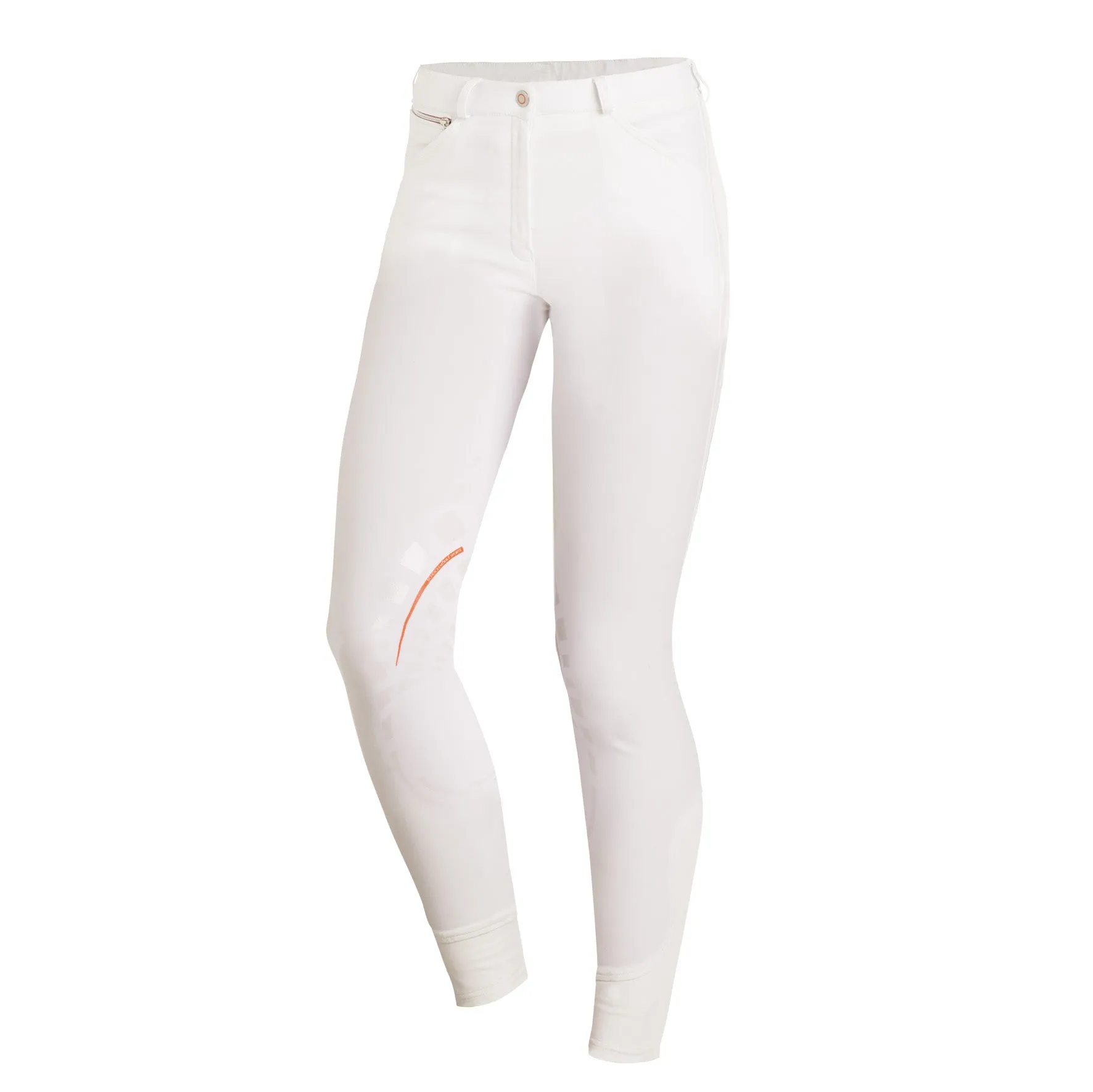 Schockemohle Libra Grip Ladies' Knee Grip, Mid Rise Breeches, White