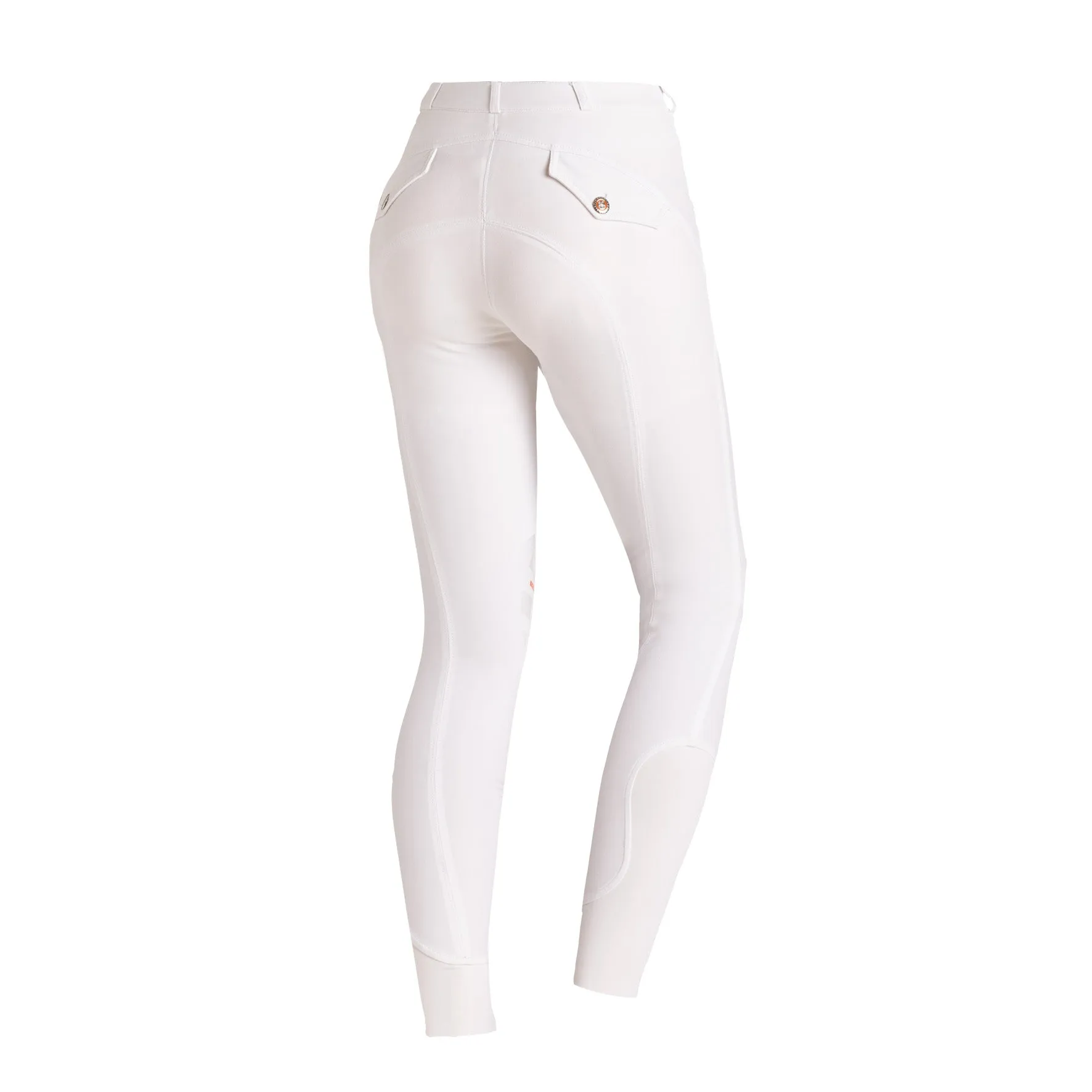 Schockemohle Libra Grip Ladies' Knee Grip, Mid Rise Breeches, White